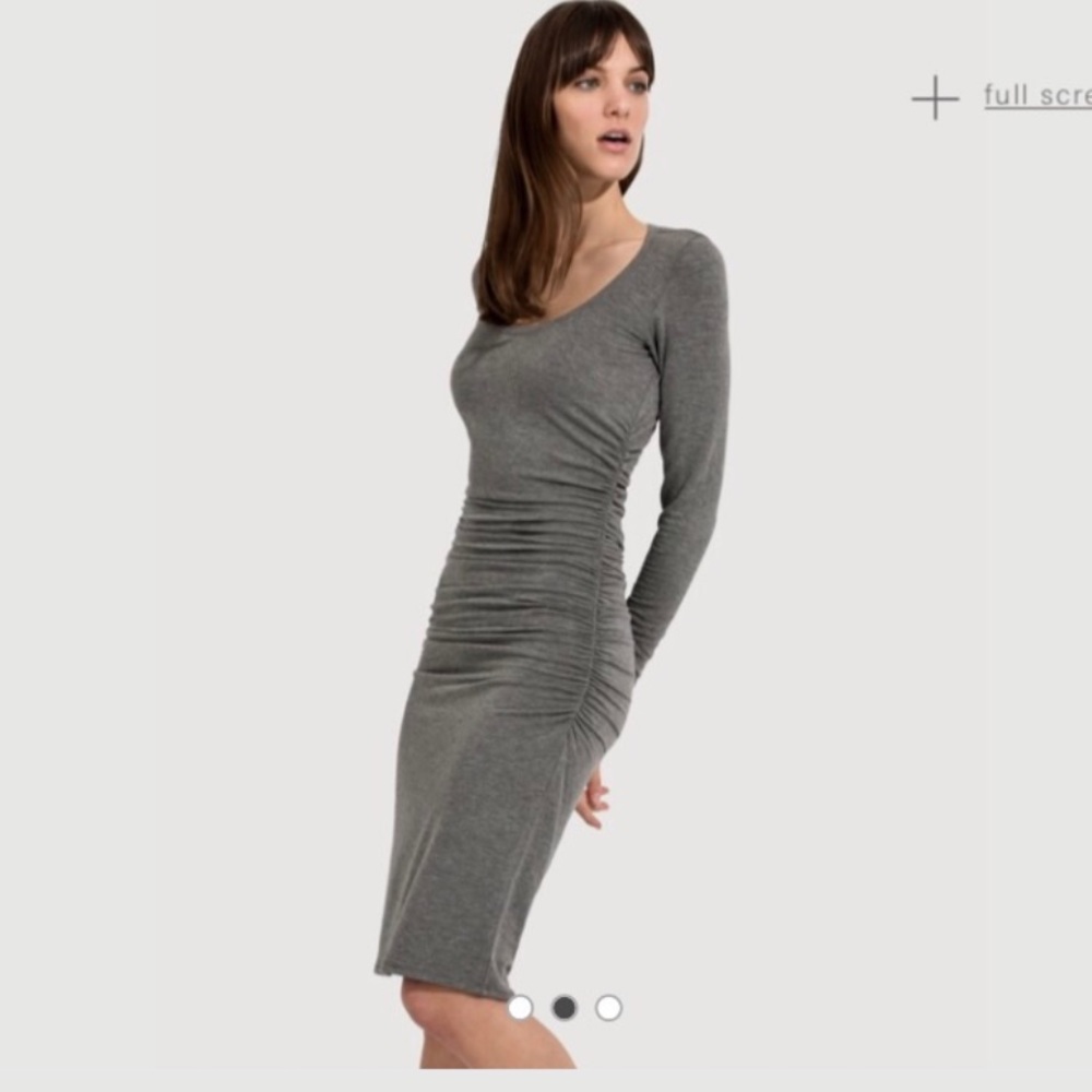 Kit and Ace Emory Brushed Long Sleeve Dress Grey
